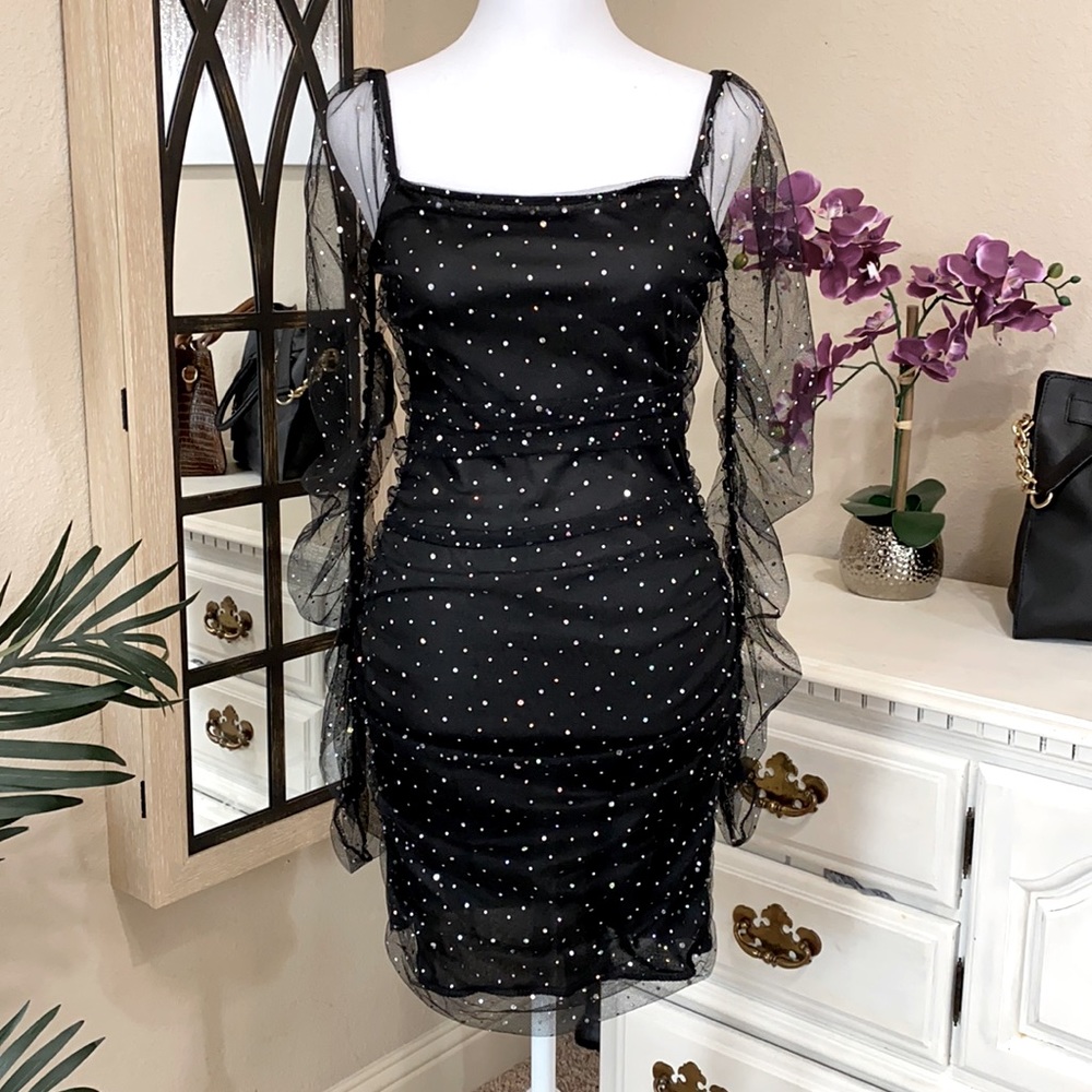 Glittery Mesh Dress